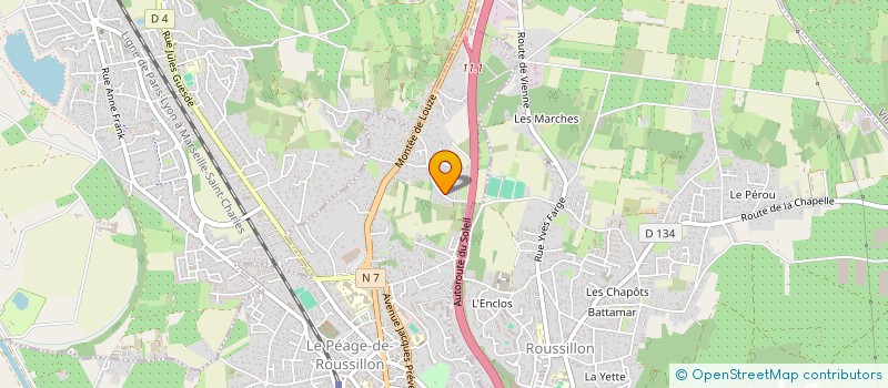 localisation de l'entreprise MADAME SANDRINE MOTTET  LE PEAGE-DE-ROUSSILLON