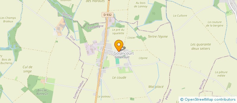 localisation de l'entreprise MADAME SANDRINE MOYA à GOLANCOURT