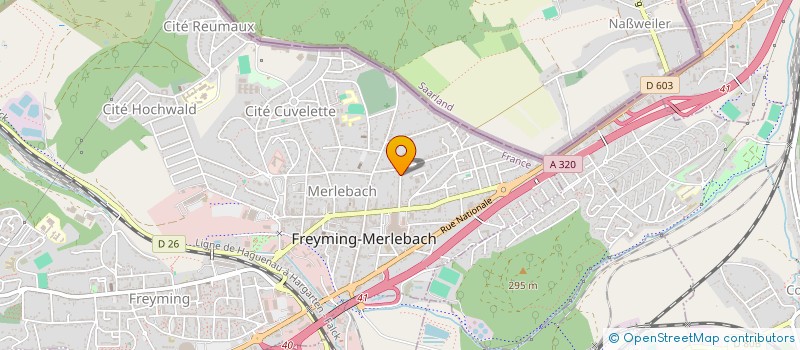 localisation de l'entreprise MADAME SANDRINE MULLER  FREYMING-MERLEBACH