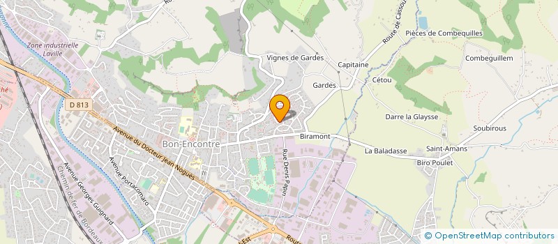 localisation de l'entreprise MADAME SANDRINE NEVE  BON-ENCONTRE