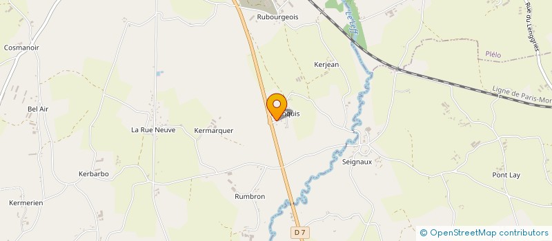 localisation de l'entreprise MADAME SANDRINE OLLIVIER  CHATELAUDREN-PLOUAGAT