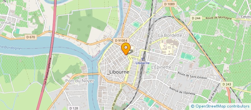 localisation de l'entreprise MADAME SANDRINE OZANE  LIBOURNE