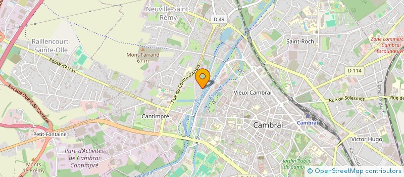 localisation de l'entreprise MADAME SANDRINE PAGNIEZ  CAMBRAI