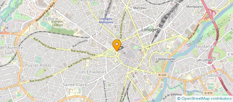 localisation de l'entreprise MADAME SANDRINE PAGNOU à LIMOGES