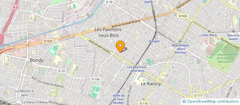 localisation de l'entreprise MADAME SANDRINE PASSONI  LES PAVILLONS-SOUS-BOIS