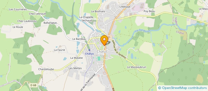 localisation de l'entreprise MADAME SANDRINE PAUTOT à CHALUS