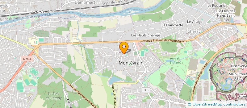 localisation de l'entreprise MADAME SANDRINE PAVOT à MONTEVRAIN