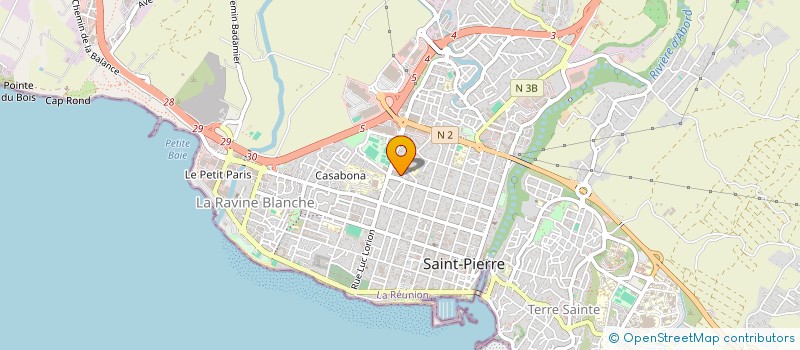 localisation de l'entreprise MADAME SANDRINE PAYET à SAINT-PIERRE