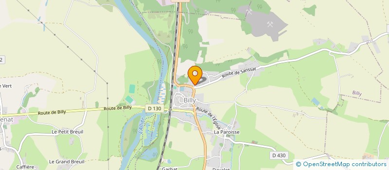 localisation de l'entreprise MADAME SANDRINE PECHOT  BILLY