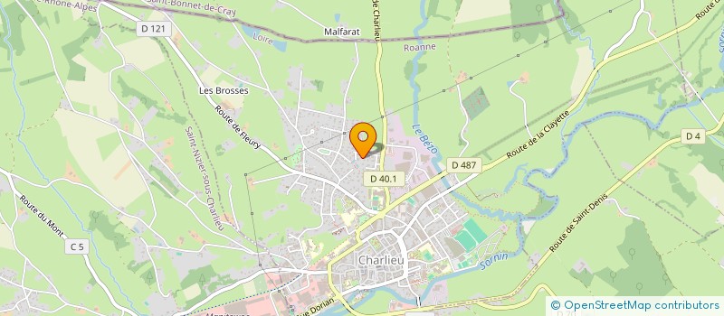 localisation de l'entreprise MADAME SANDRINE PEGUET  CHARLIEU