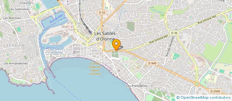 localisation de l'entreprise MADAME SANDRINE PENNETIER à LES SABLES D'OLONNE