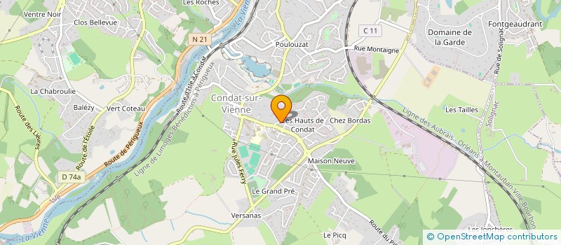 localisation de l'entreprise MADAME SANDRINE PENOT  CONDAT-SUR-VIENNE