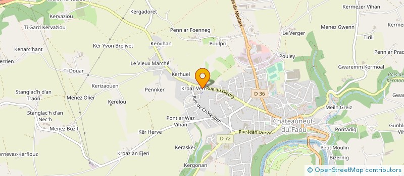 localisation de l'entreprise MADAME SANDRINE PEOC'H à CHATEAUNEUF-DU-FAOU