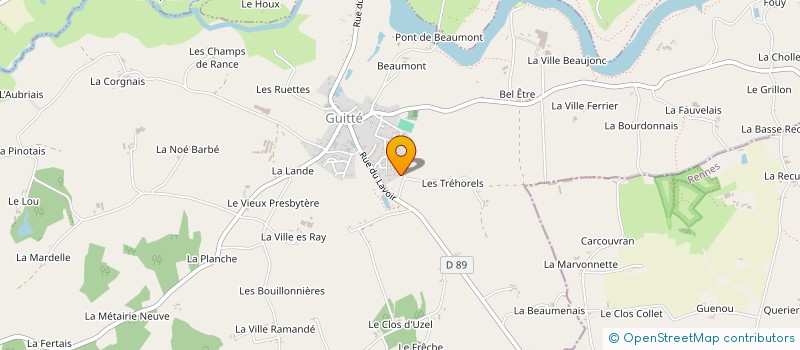 localisation de l'entreprise MADAME SANDRINE PIEDVACHE  GUITTE