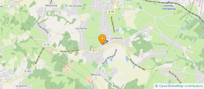 localisation de l'entreprise MADAME SANDRINE PIEL  LENTILLY