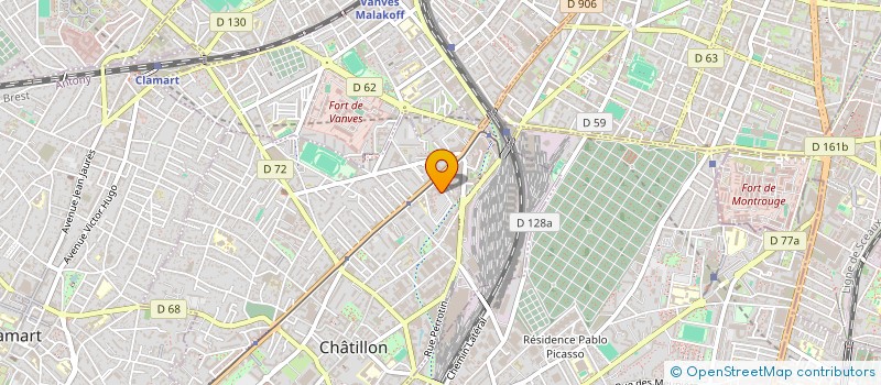 localisation de l'entreprise MADAME SANDRINE PLUSQUELLEC  CHATILLON