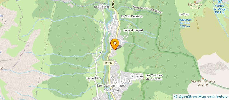 localisation de l'entreprise MADAME SANDRINE POIRET  LES CONTAMINES-MONTJOIE