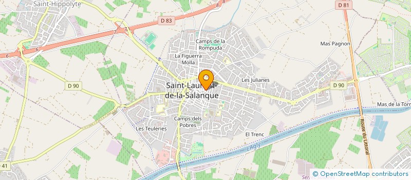 localisation de l'entreprise MADAME SANDRINE POIROT  SAINT-LAURENT-DE-LA-SALANQUE