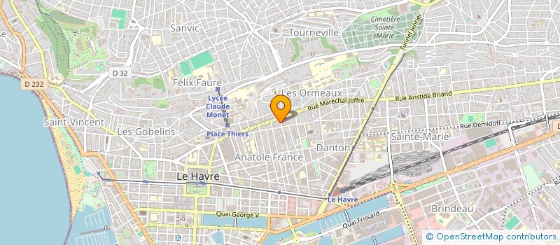 localisation de l'entreprise MADAME SANDRINE POISSONNIER  LE HAVRE