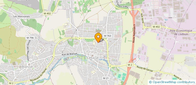 localisation de l'entreprise MADAME SANDRINE POMMIER  CEBAZAT