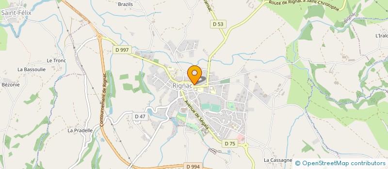 localisation de l'entreprise MADAME SANDRINE PORTAL  RIGNAC