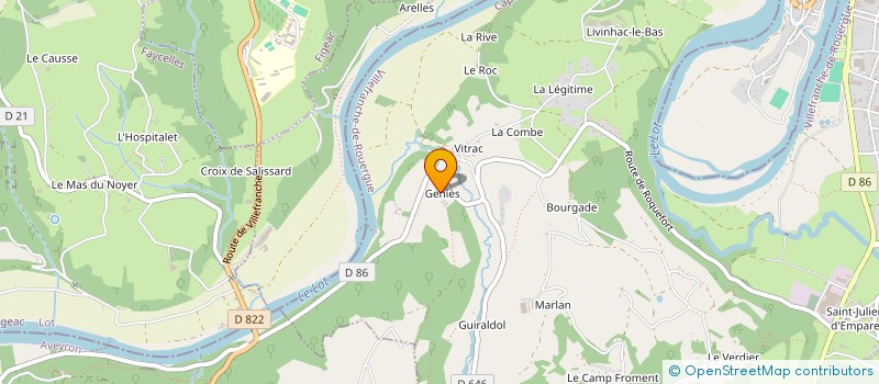 localisation de l'entreprise MADAME SANDRINE POTTIER  CAPDENAC-GARE