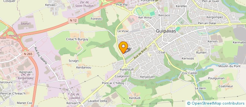 localisation de l'entreprise MADAME SANDRINE POUPART  GUIPAVAS