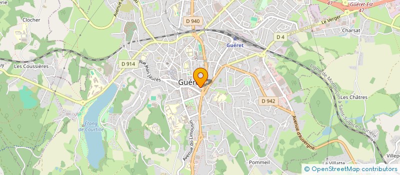 localisation de l'entreprise MADAME SANDRINE POURFILLET à GUERET