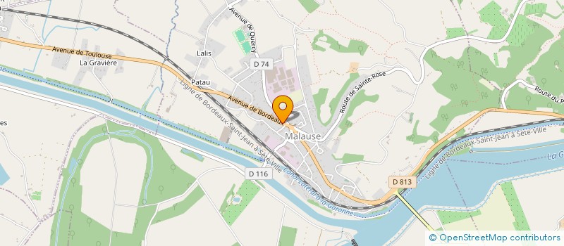 localisation de l'entreprise MADAME SANDRINE POUVREAU  MALAUSE