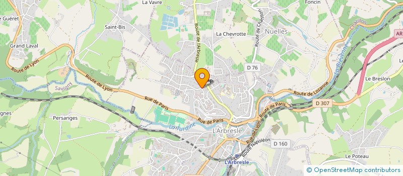 localisation de l'entreprise MADAME SANDRINE POYET  L'ARBRESLE