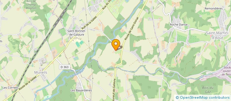 localisation de l'entreprise MADAME SANDRINE PREBOST à CHATEAUNEUF DE GALAURE