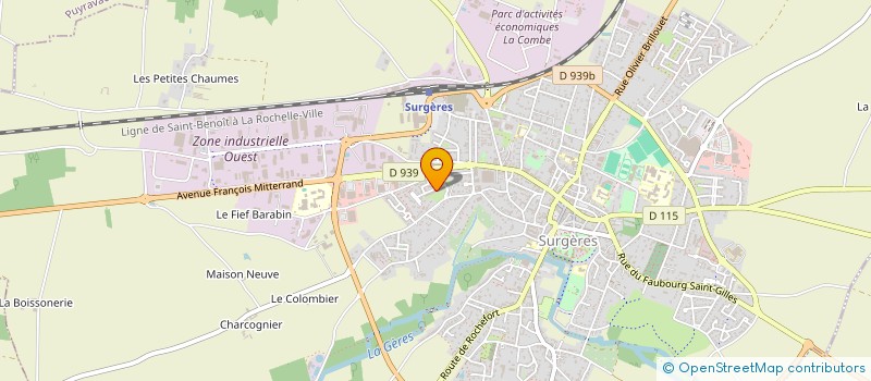 localisation de l'entreprise MADAME SANDRINE PRIMAULT  SURGERES