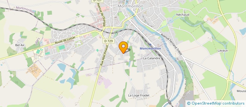 localisation de l'entreprise MADAME SANDRINE PUISSESSEAU à MONTMORILLON