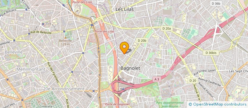 localisation de l'entreprise MADAME SANDRINE QUISKA à BAGNOLET