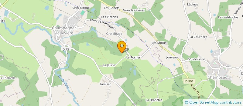 localisation de l'entreprise MADAME SANDRINE RAYNAUD à CHAMPAGNAC-LA-RIVIERE