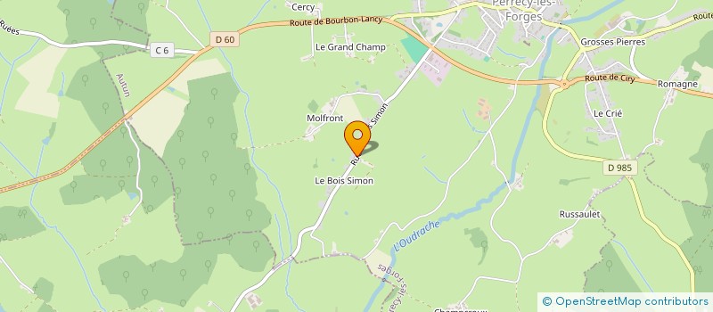 localisation de l'entreprise MADAME SANDRINE REIGNIER  PERRECY-LES-FORGES