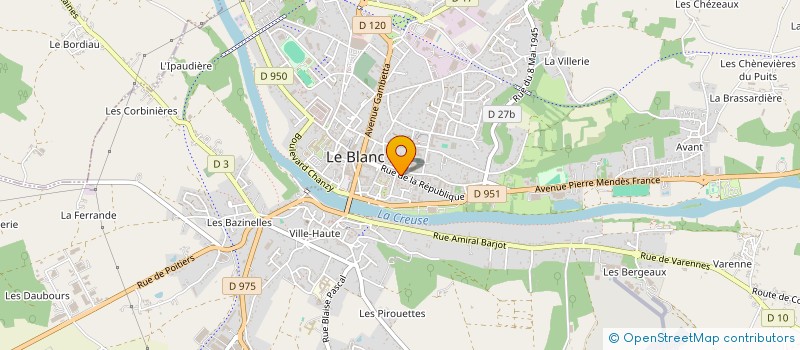 localisation de l'entreprise MADAME SANDRINE RIOLLET à LE BLANC