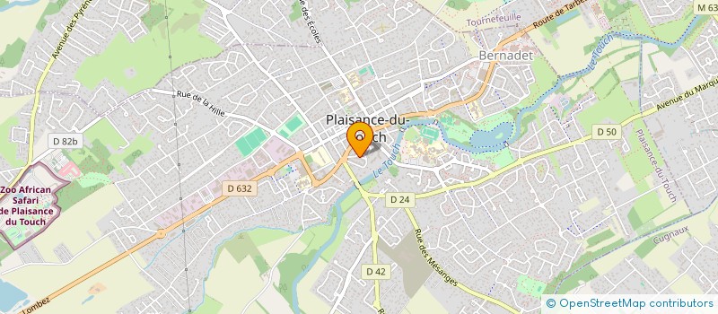 localisation de l'entreprise MADAME SANDRINE RIVIERE  PLAISANCE-DU-TOUCH