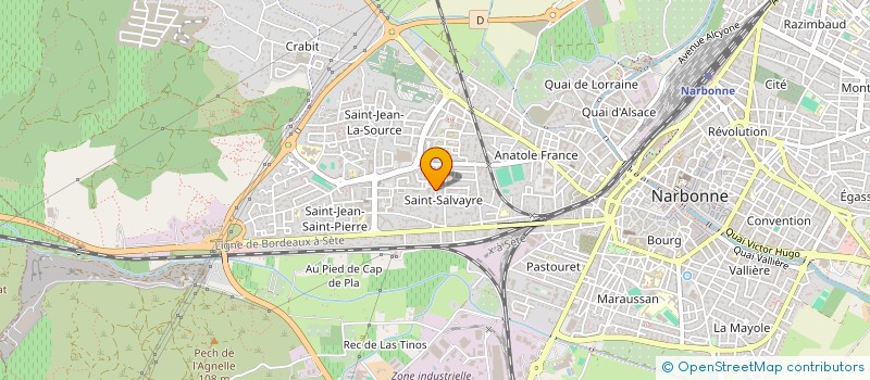 localisation de l'entreprise MADAME SANDRINE RIVIERE à NARBONNE
