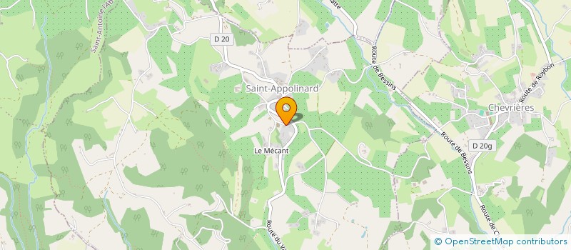 localisation de l'entreprise MADAME SANDRINE RODON  SAINT-APPOLINARD