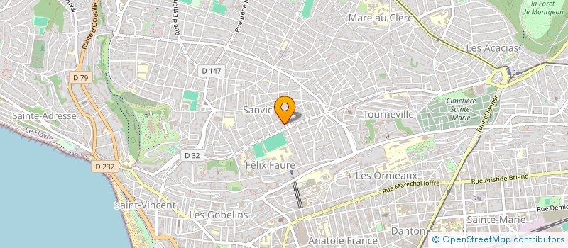 localisation de l'entreprise MADAME SANDRINE RODRIGUEZ  LE HAVRE