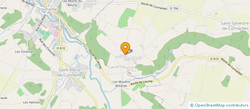 localisation de l'entreprise MADAME SANDRINE ROULER  SAINT-SYLVESTRE-DE-CORMEILLES