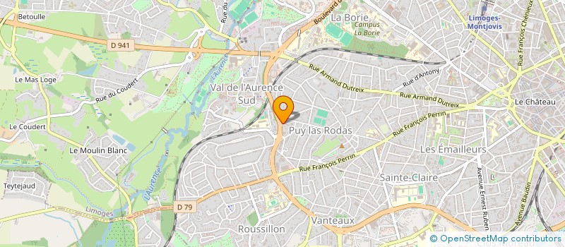 localisation de l'entreprise MADAME SANDRINE ROUSSEAU à LIMOGES