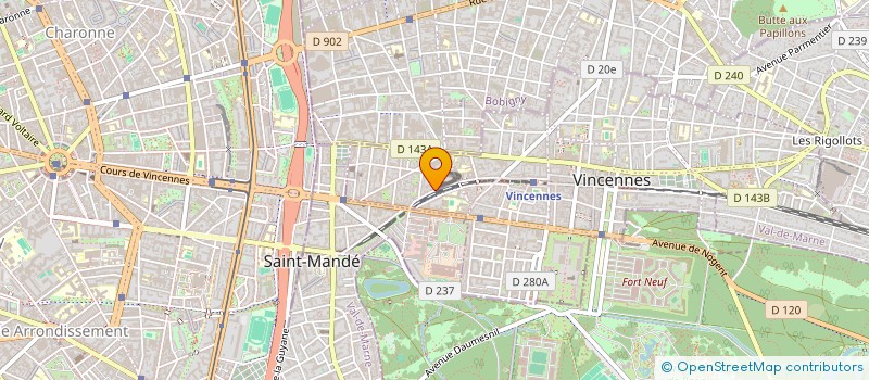 localisation de l'entreprise MADAME SANDRINE ROUSSEAU  VINCENNES