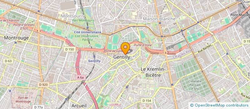 localisation de l'entreprise MADAME SANDRINE ROUSSEL  GENTILLY