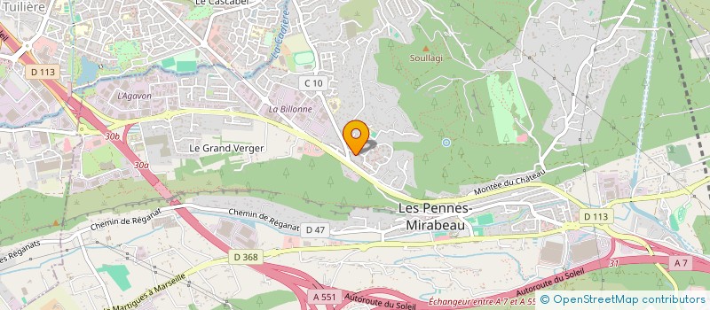 localisation de l'entreprise MADAME SANDRINE ROUSSET à LES PENNES-MIRABEAU