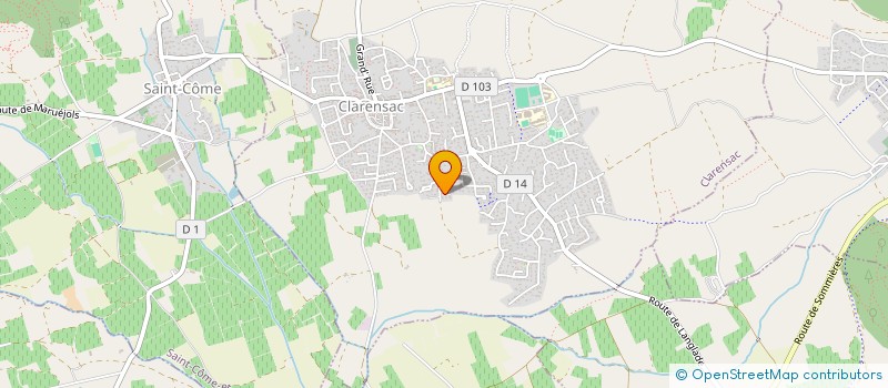 localisation de l'entreprise MADAME SANDRINE ROVINI  CLARENSAC