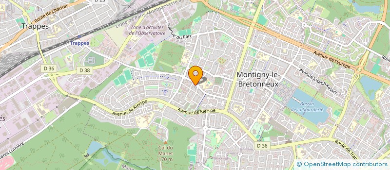 localisation de l'entreprise MADAME SANDRINE SAADOUN  MONTIGNY-LE-BRETONNEUX