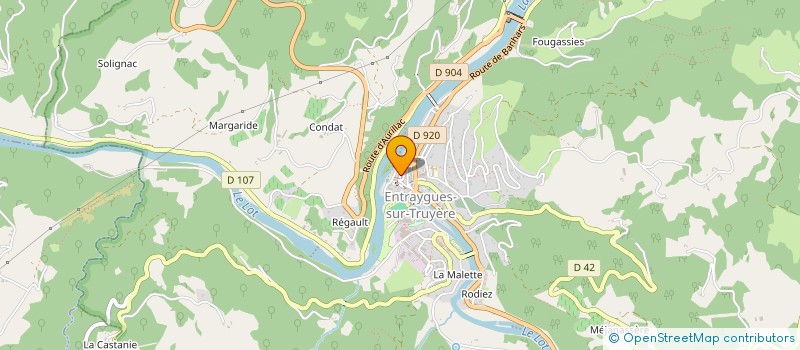 localisation de l'entreprise MADAME SANDRINE SANHES à ENTRAYGUES-SUR-TRUYERE