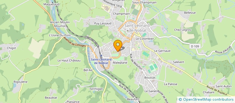 localisation de l'entreprise MADAME SANDRINE SAPIN à SAINT-LEONARD-DE-NOBLAT